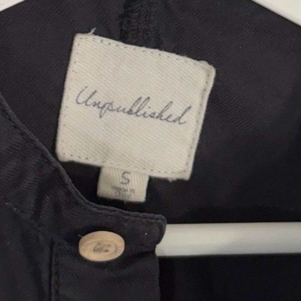 Anthropologie Unpublished Black Utility Jumpsuit Snall - Picture 7 of 12